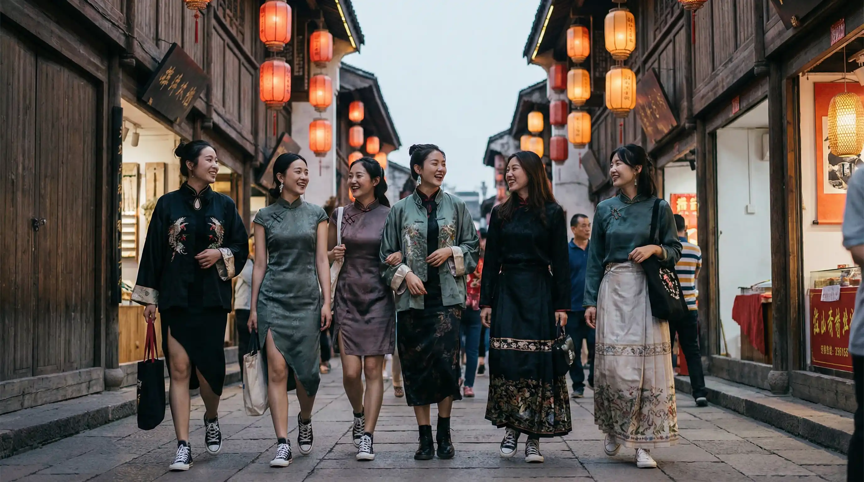 欧美满天星电影 新中式时尚穿搭街拍